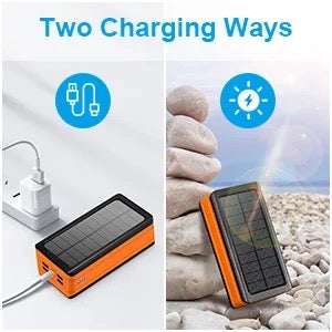 Power Bank Strong Lights portable Solar Charger 50000 Mah