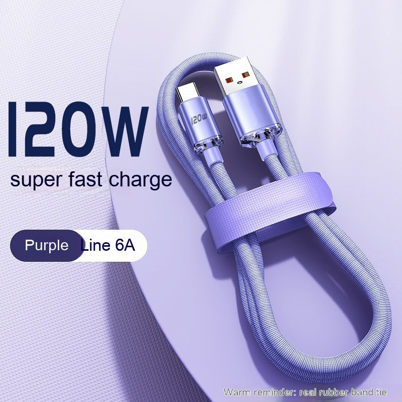 120W Data Cable Type-C Mobile Phone Charging Cable