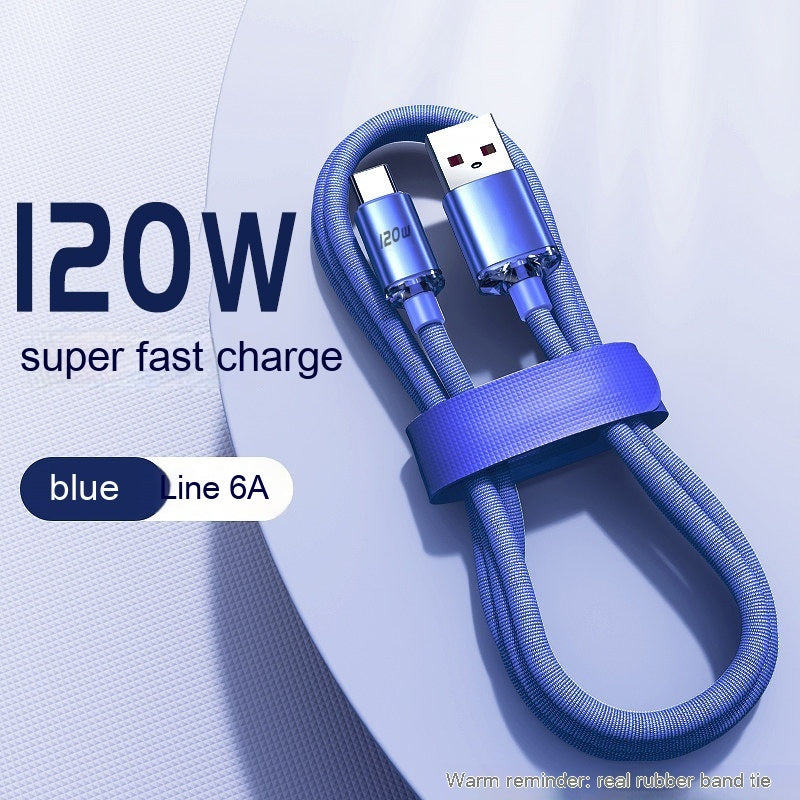 120W Data Cable Type-C Mobile Phone Charging Cable