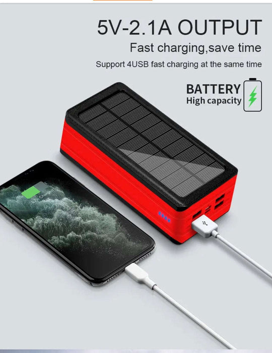 Power Bank Strong Lights portable Solar Charger 50000 Mah