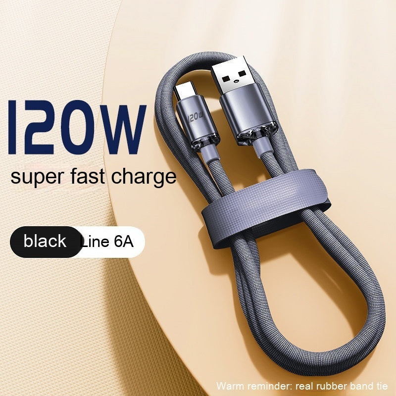 120W Data Cable Type-C Mobile Phone Charging Cable