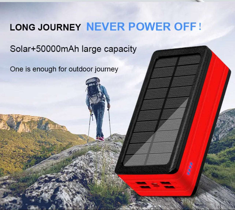 Power Bank Strong Lights portable Solar Charger 50000 Mah