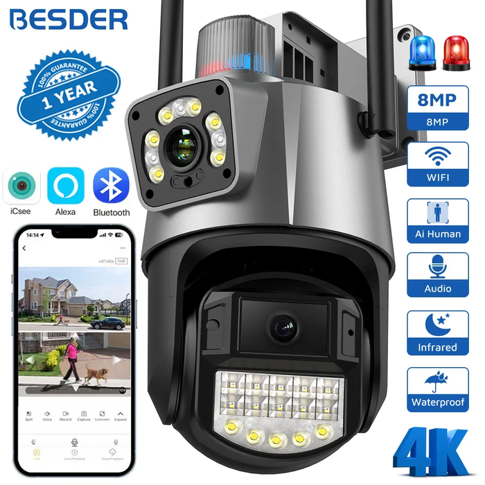 Cutting-Edge 4K 4MP Dual Screen PTZ WiFi Camera