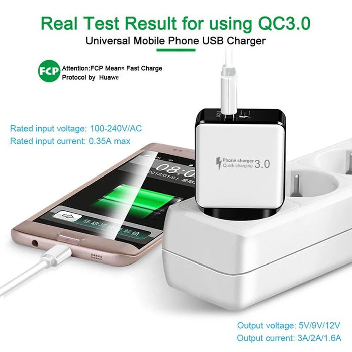 QC 3.0 EU plug US Plug quick charge wall charger